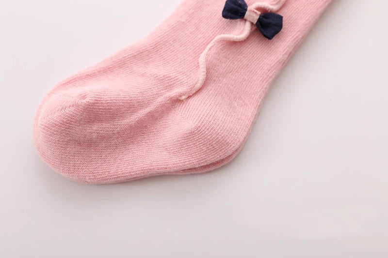 Baby Girls Warm Stockings with Bow