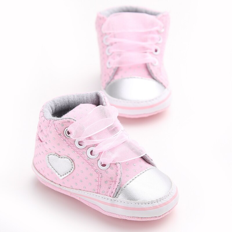 Cute Newborn  Soft Heart Shoes