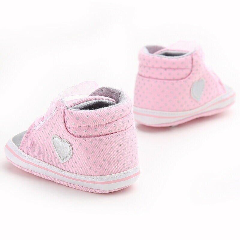 Cute Newborn  Soft Heart Shoes