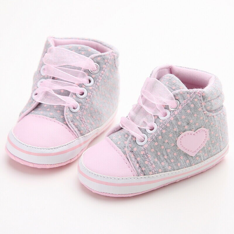 Cute Newborn  Soft Heart Shoes