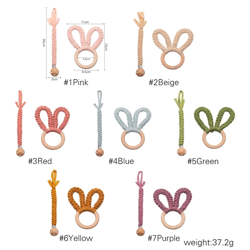 Rabbit Teether & Pacifier Chain