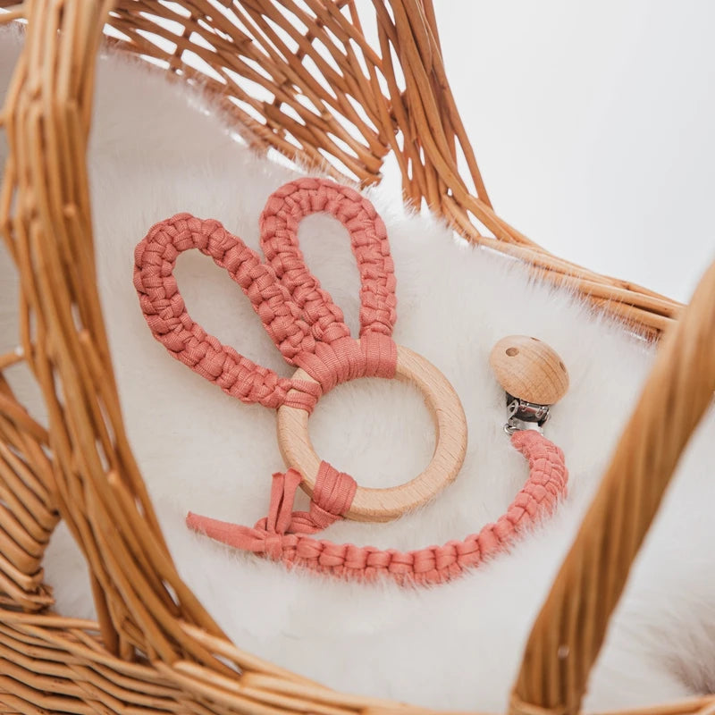 Rabbit Teether & Pacifier Chain