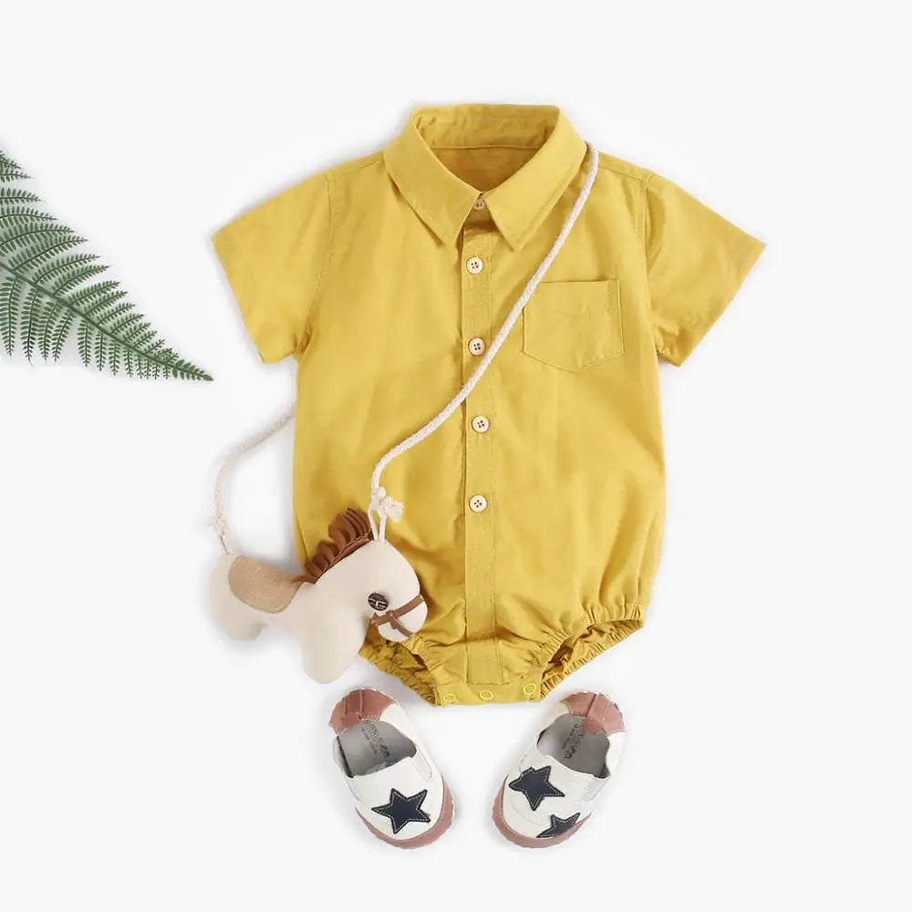 Baby Boys Casual Short Sleeves Bodysuit