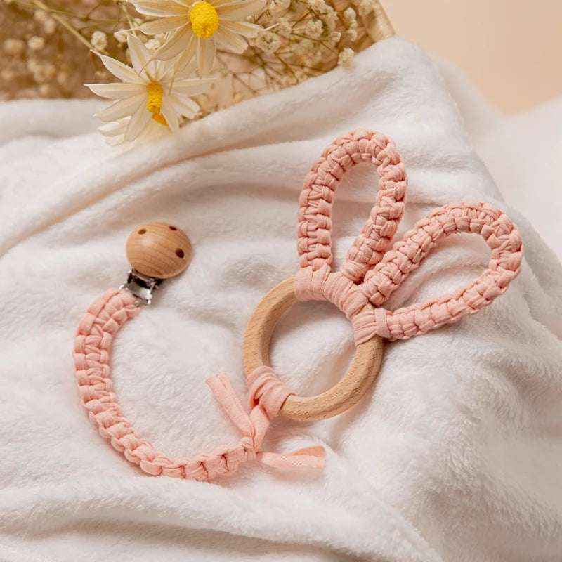 Rabbit Teether & Pacifier Chain