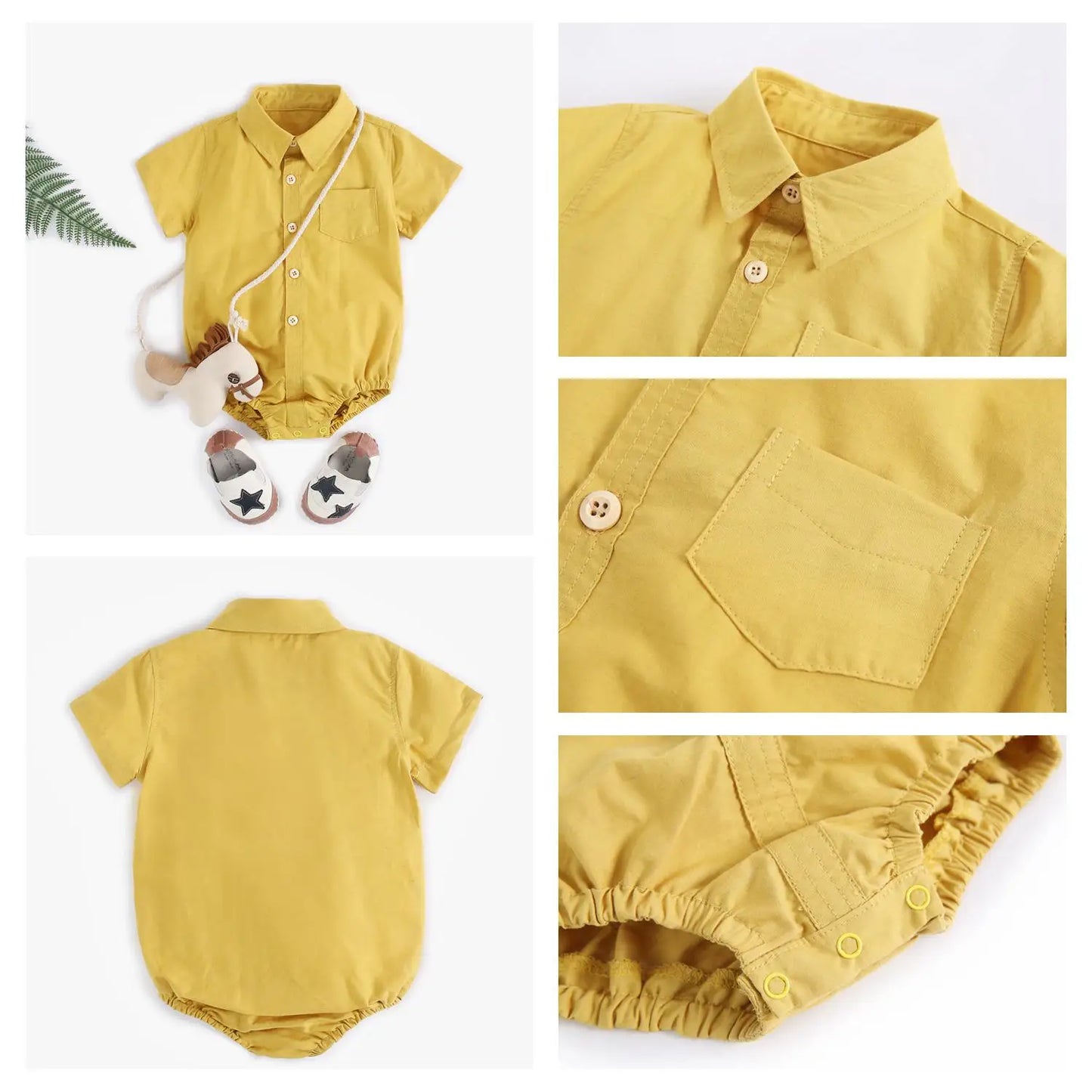 Baby Boys Casual Short Sleeves Bodysuit