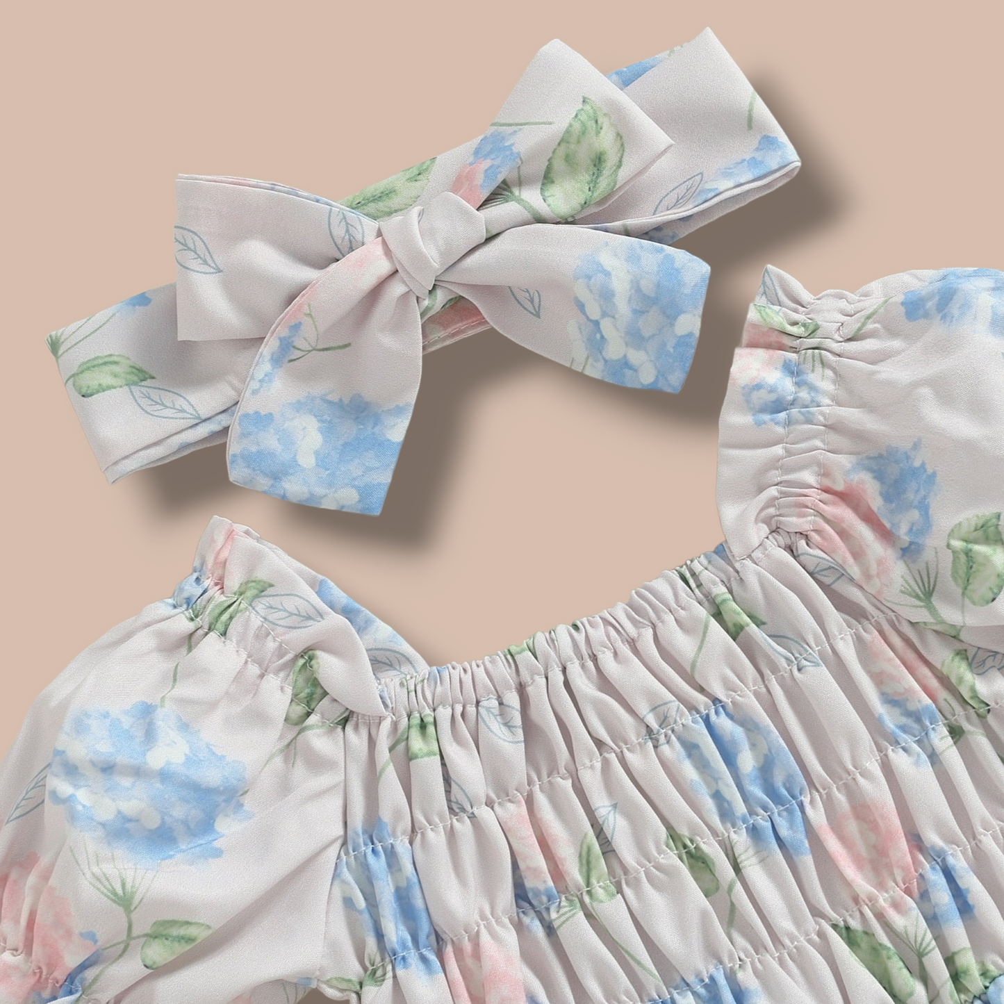 Baby Floral Print Ruffle Jumpsuit