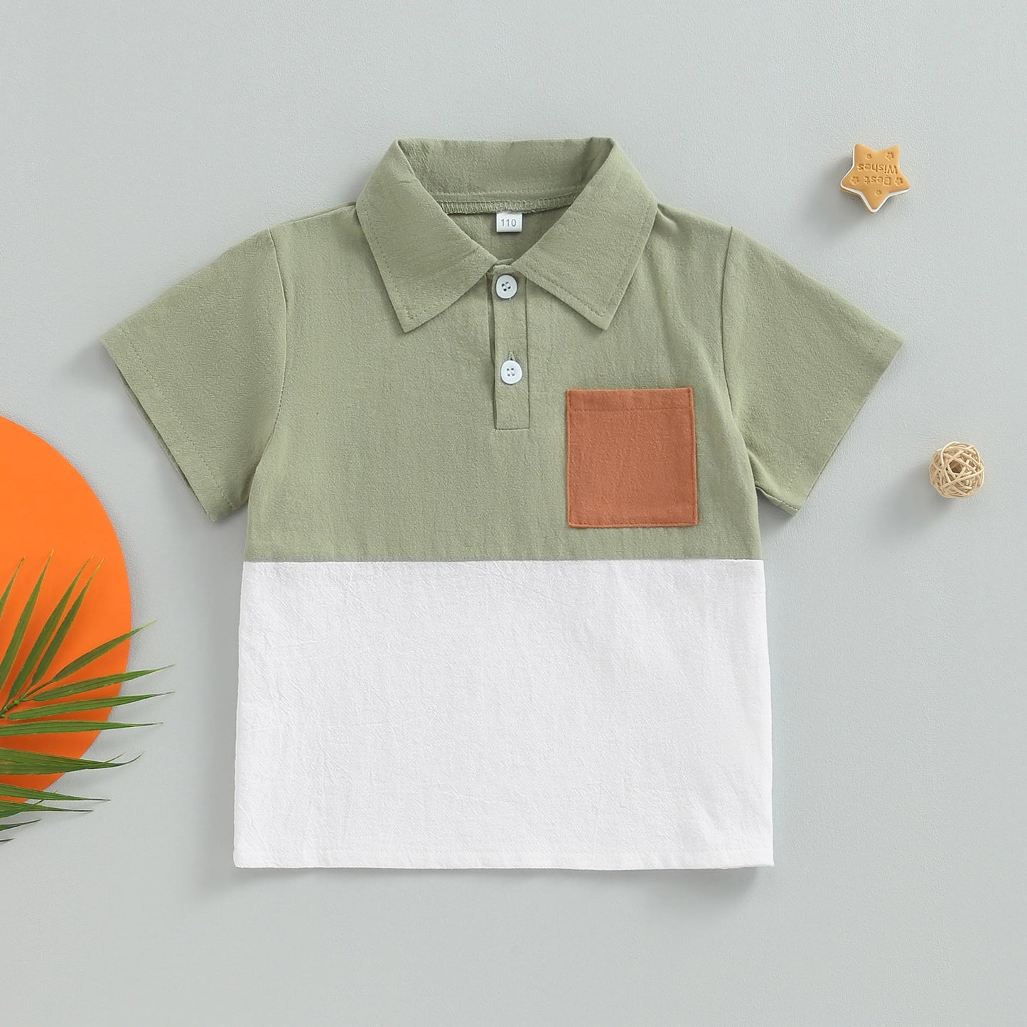 Little man casual short sleeves with pocket t shirt