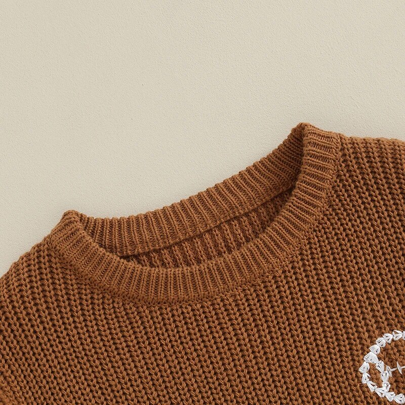 Loose Knitted Sweater Football