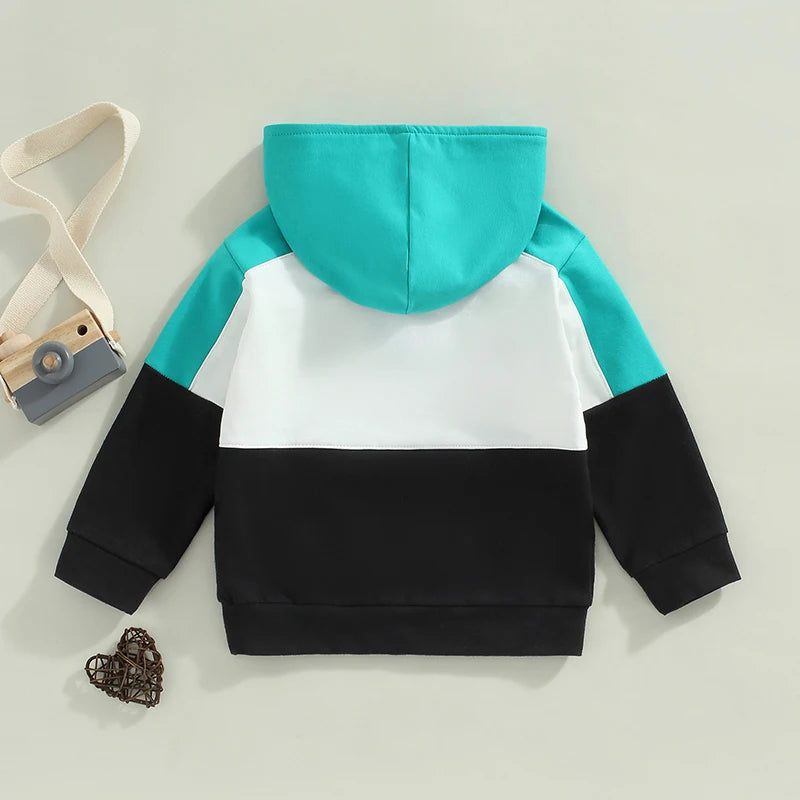 Long Sleeve Hoodie Contrast Color