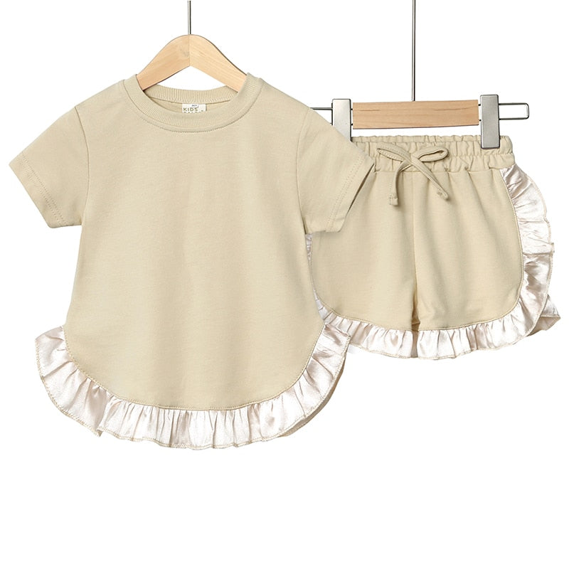 Summer Kids Little Sweet Girls Clothing Sets