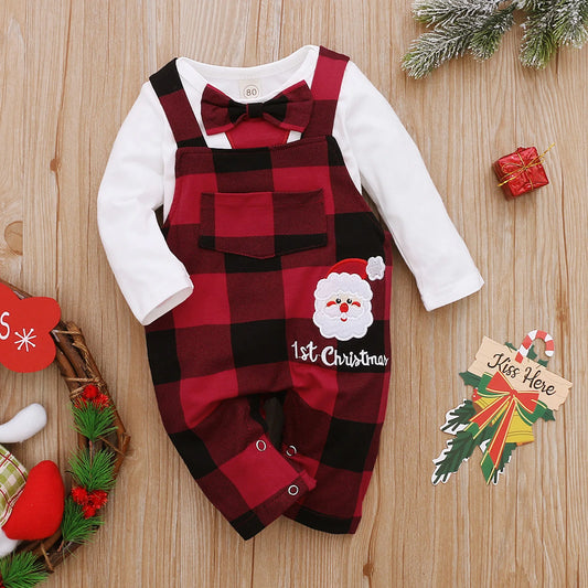 My 1st Christmas Baby Boy 2 pcs Jumpsuit Set