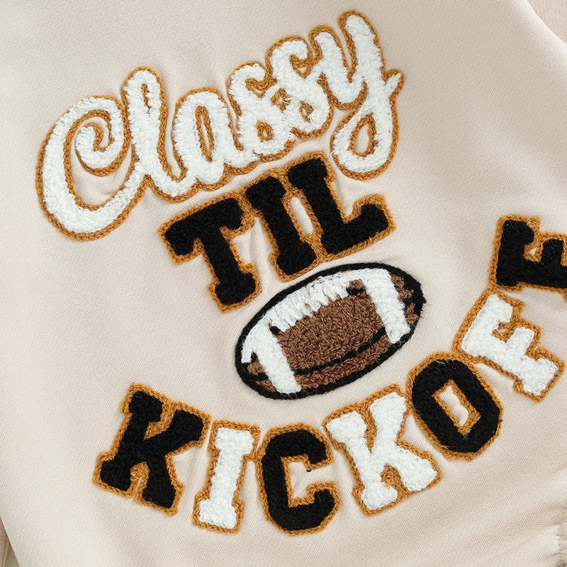 "Classy till Kickoff" Football Romper