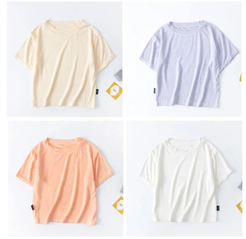 Plain Round Neck Summer T-shirt