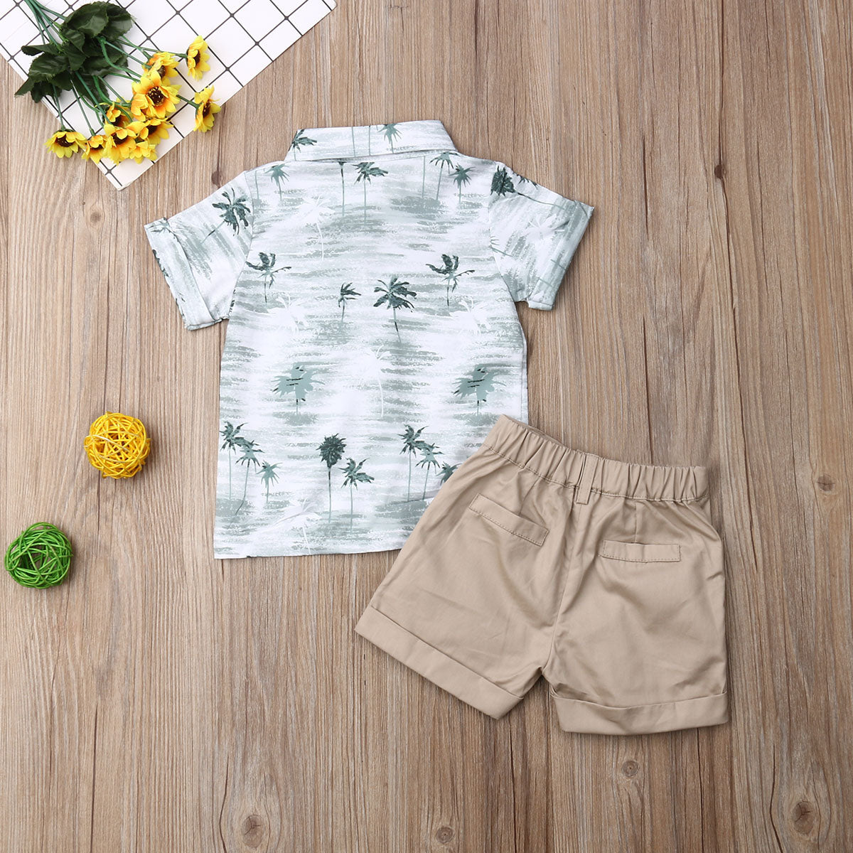 Palm Tree Baby Boy Clothes Set