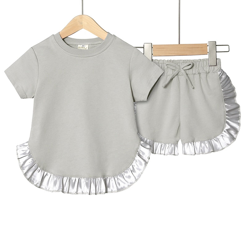 Summer Kids Little Sweet Girls Clothing Sets