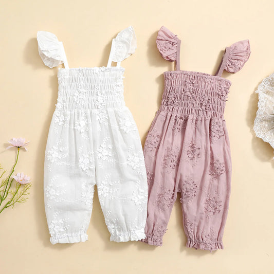 Baby Girls Sweet Romper Ruffles Fly Sleeve