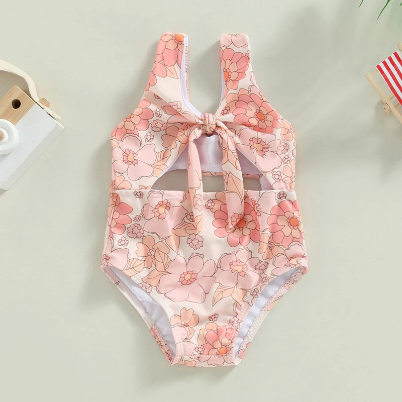 Floral/Shell One Piece  Bathing Suit