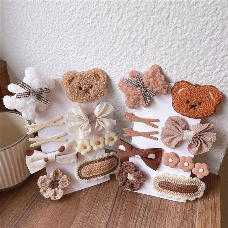 9Pcs Baby Girls Hair Clips