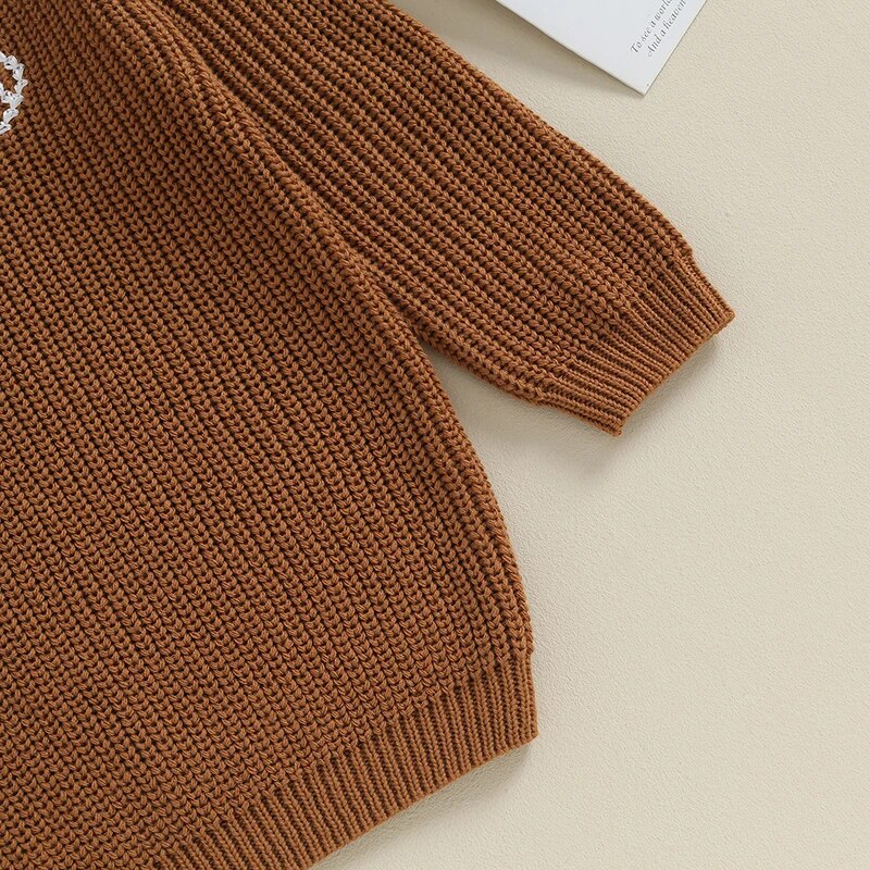 Loose Knitted Sweater Football