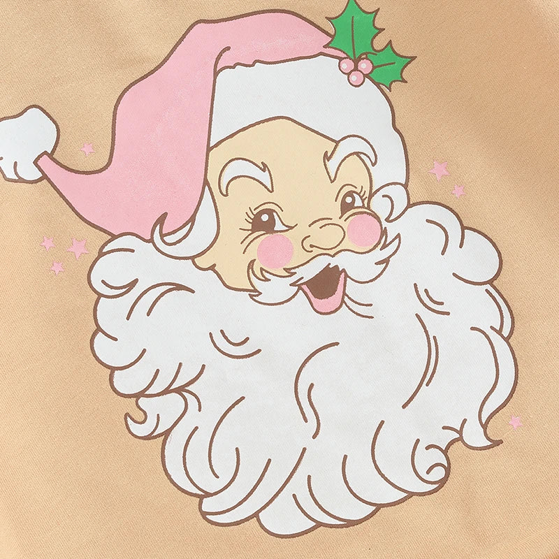 Christmas Baby Girl Pink Hat Santa Top