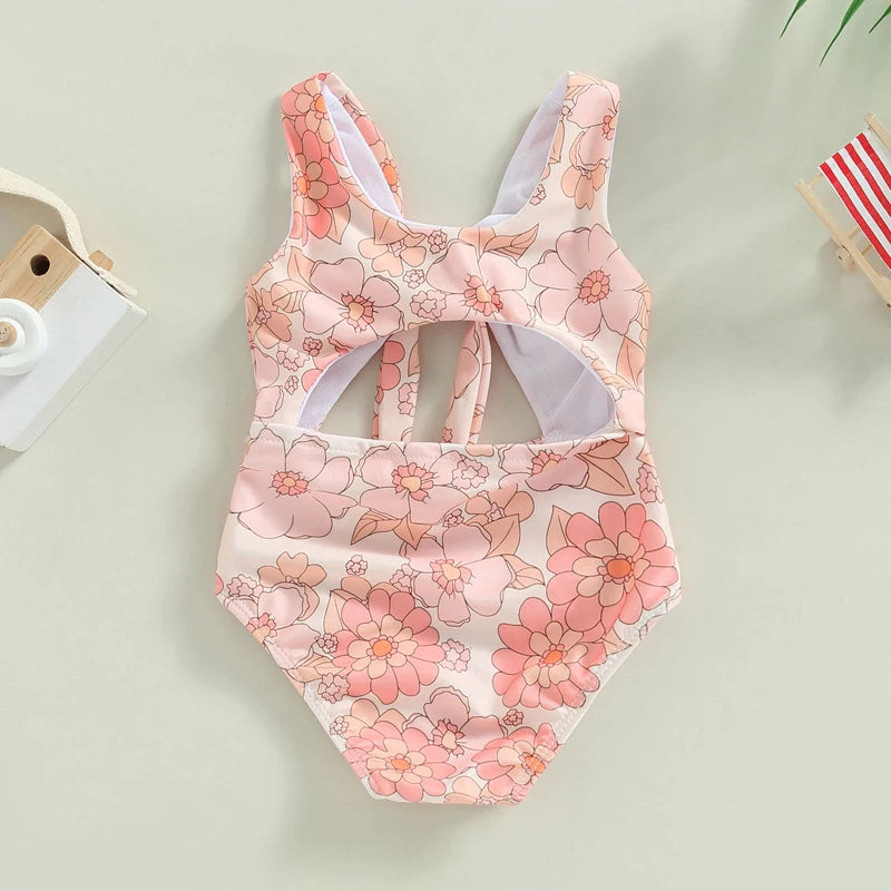 Floral/Shell One Piece  Bathing Suit