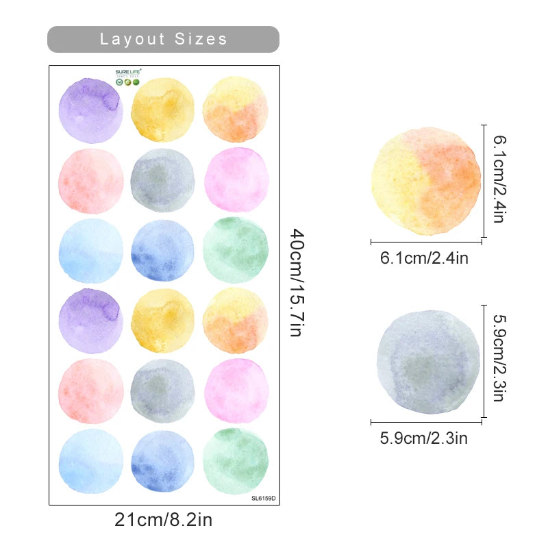 Colorful Polka Dot Wall Stickers for Nursery & Kids Room