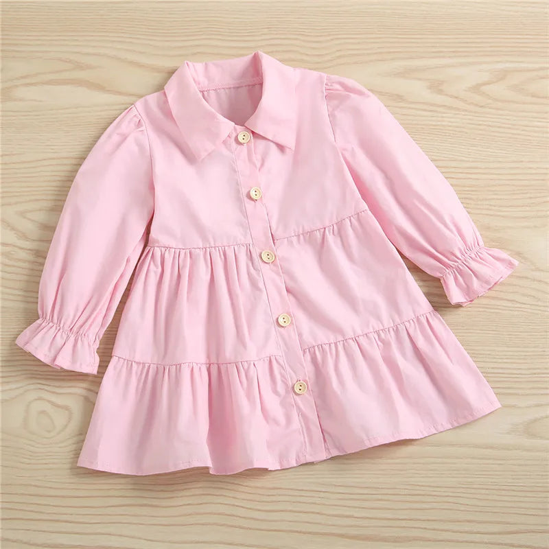 Girls Pink Dress with Vest Outfits