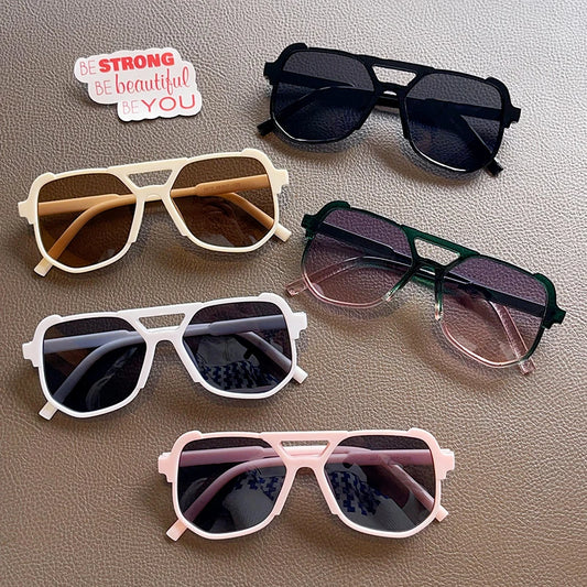 Kids Square Frame Polarized Sunglasses – UV400 Sun Protection for Boys & Girls