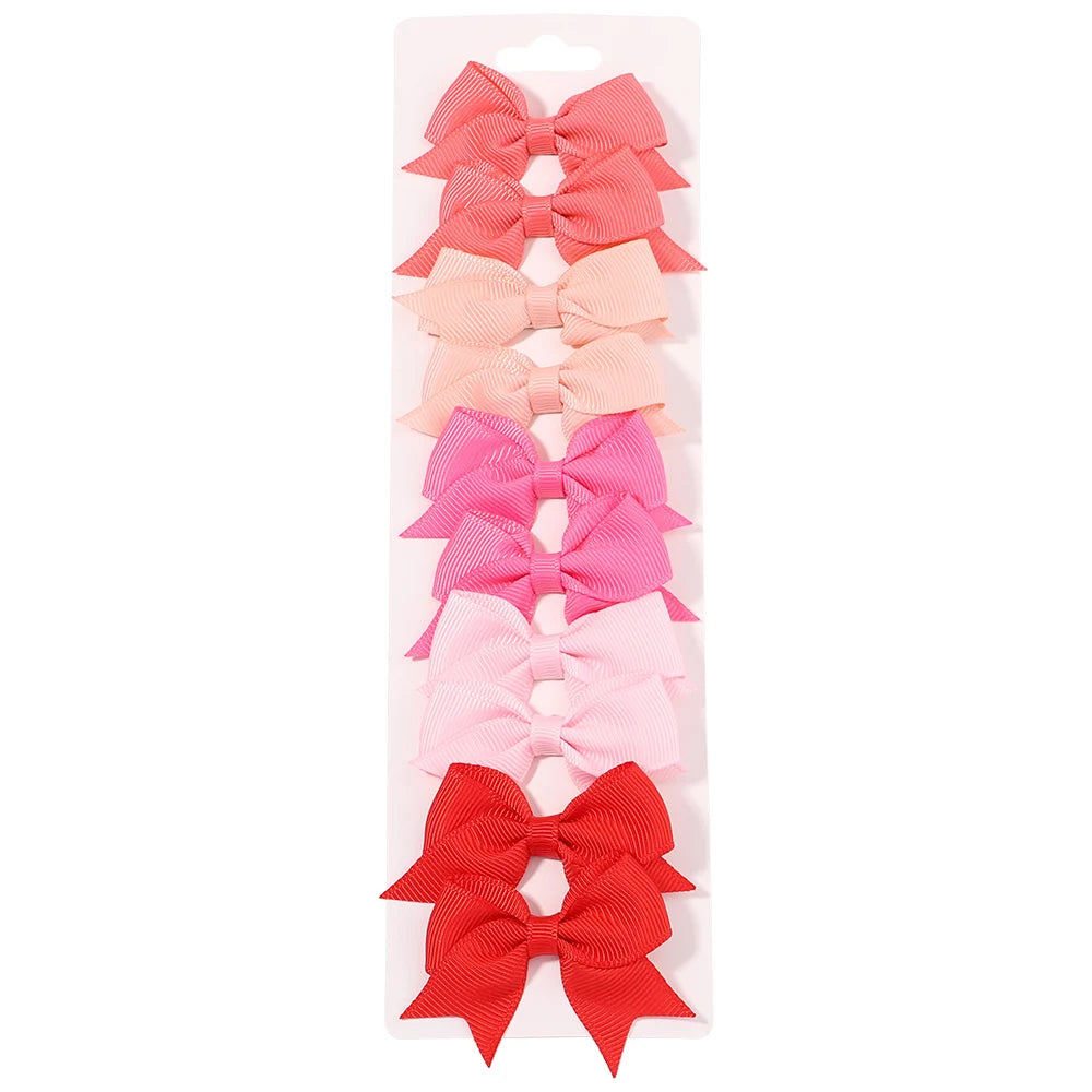10PCS Kids Ribbon Bow Hair Clips – Baby Girls Barrettes