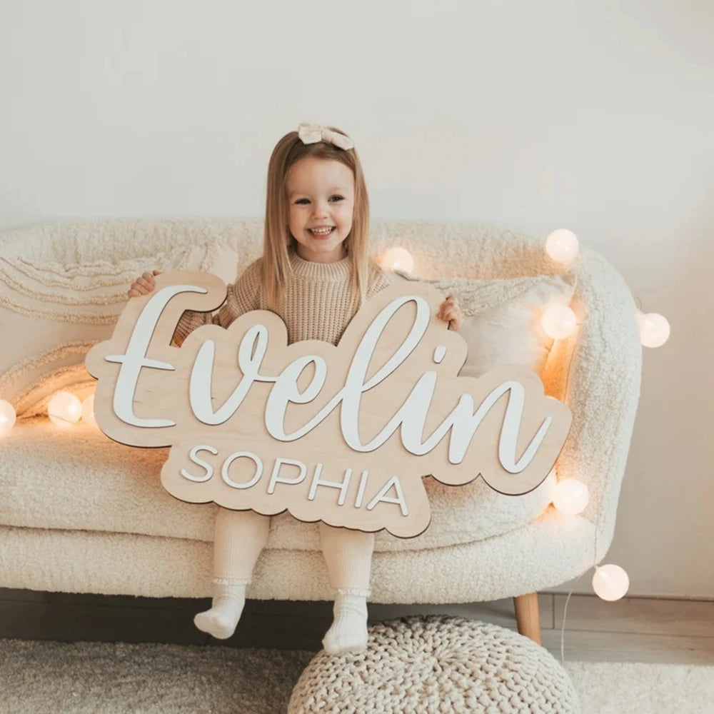 Customized Wood Sign Name for Nursery