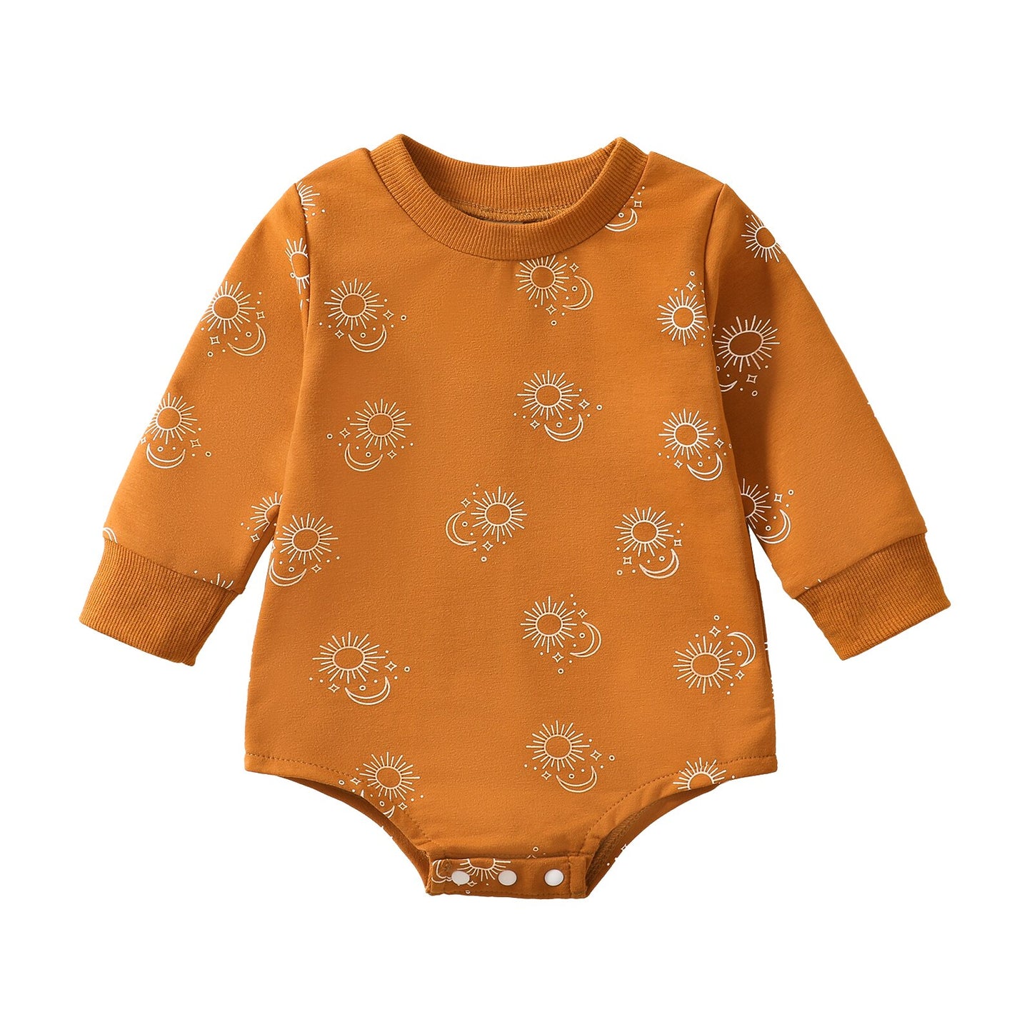 Baby Romper Sun Moon Print