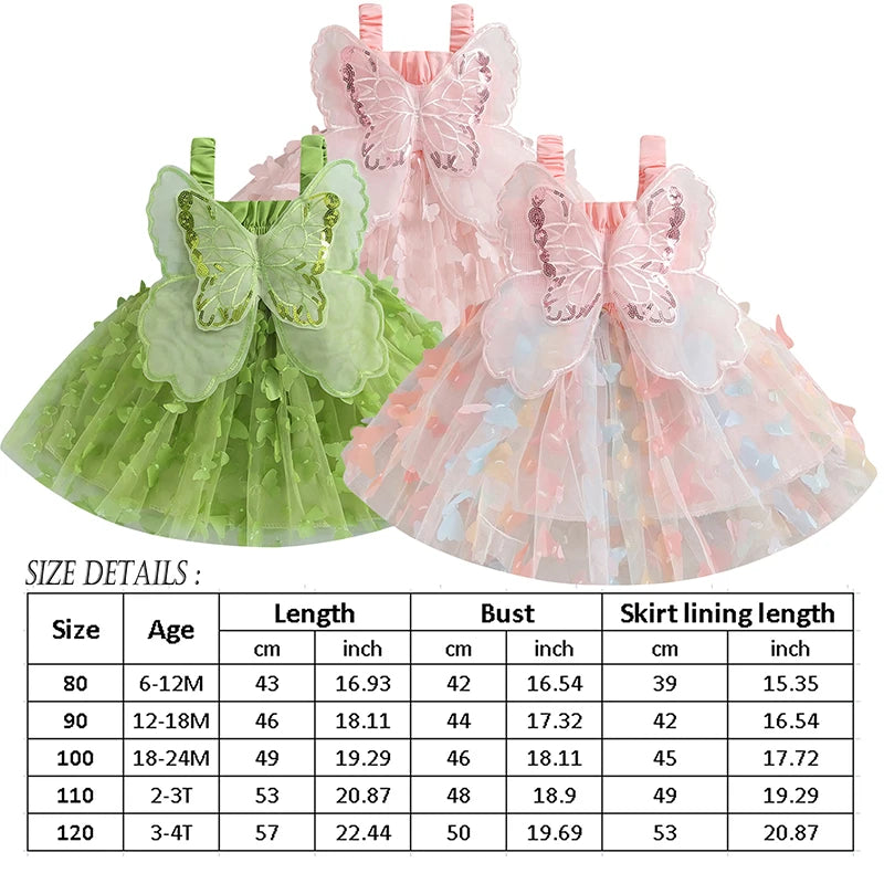 3D Butterfly Princess Dress