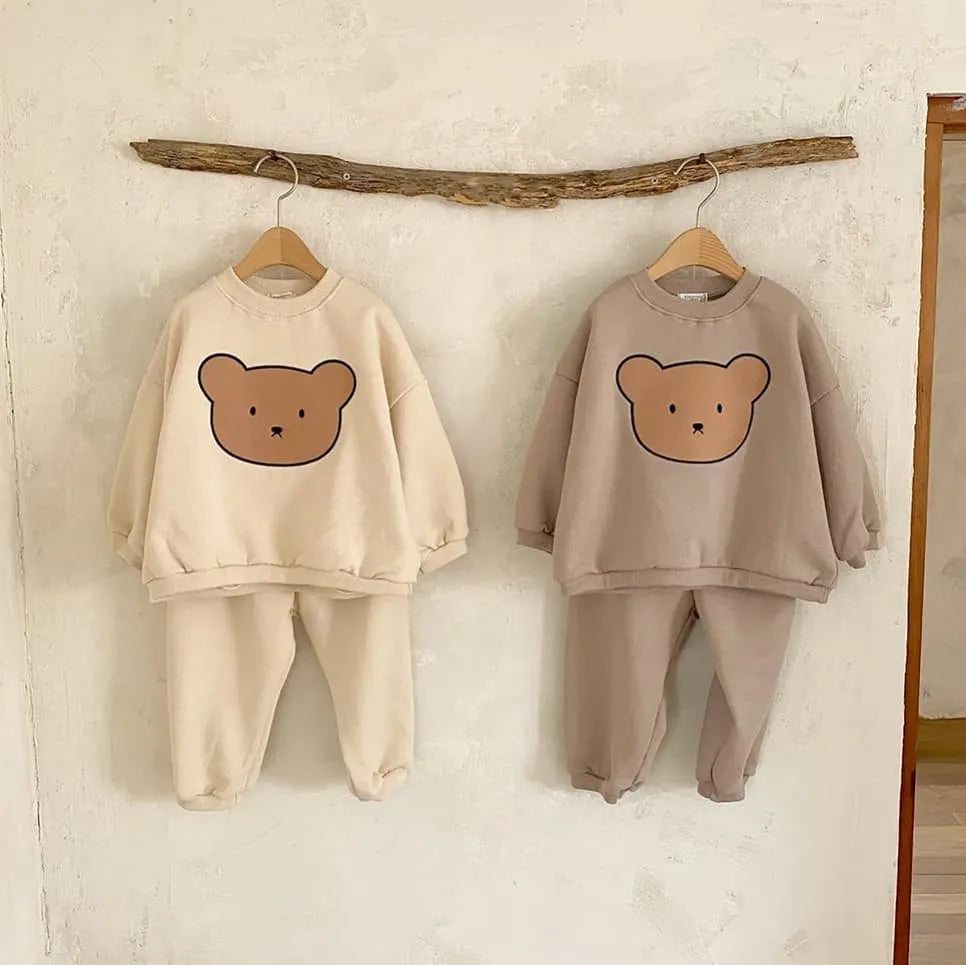 2pcs Cute Bear Clothes Set