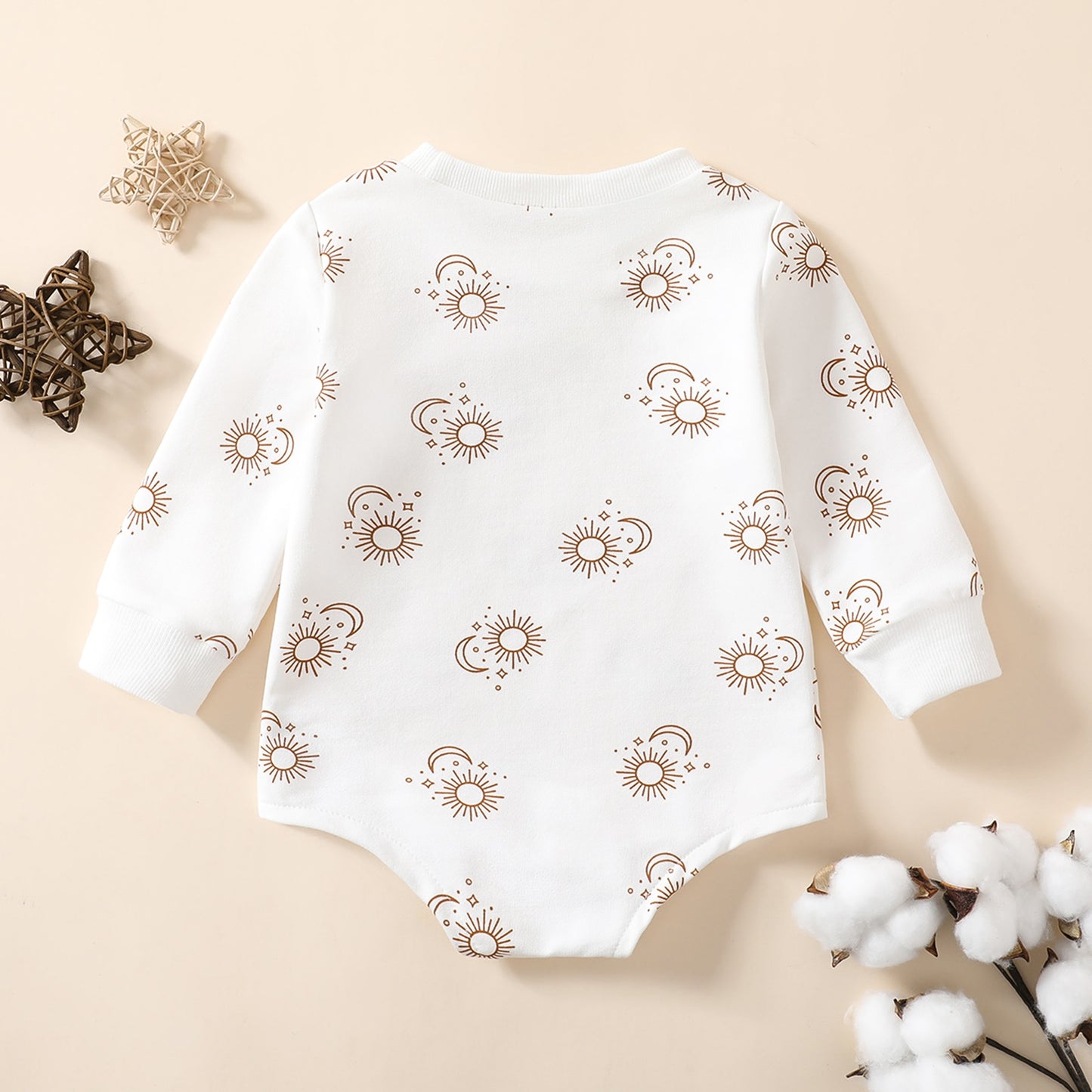 Baby Romper Sun Moon Print