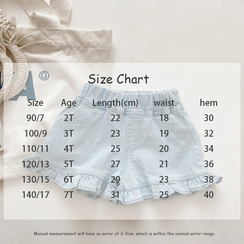 Girls Ruffle Cotton Shorts