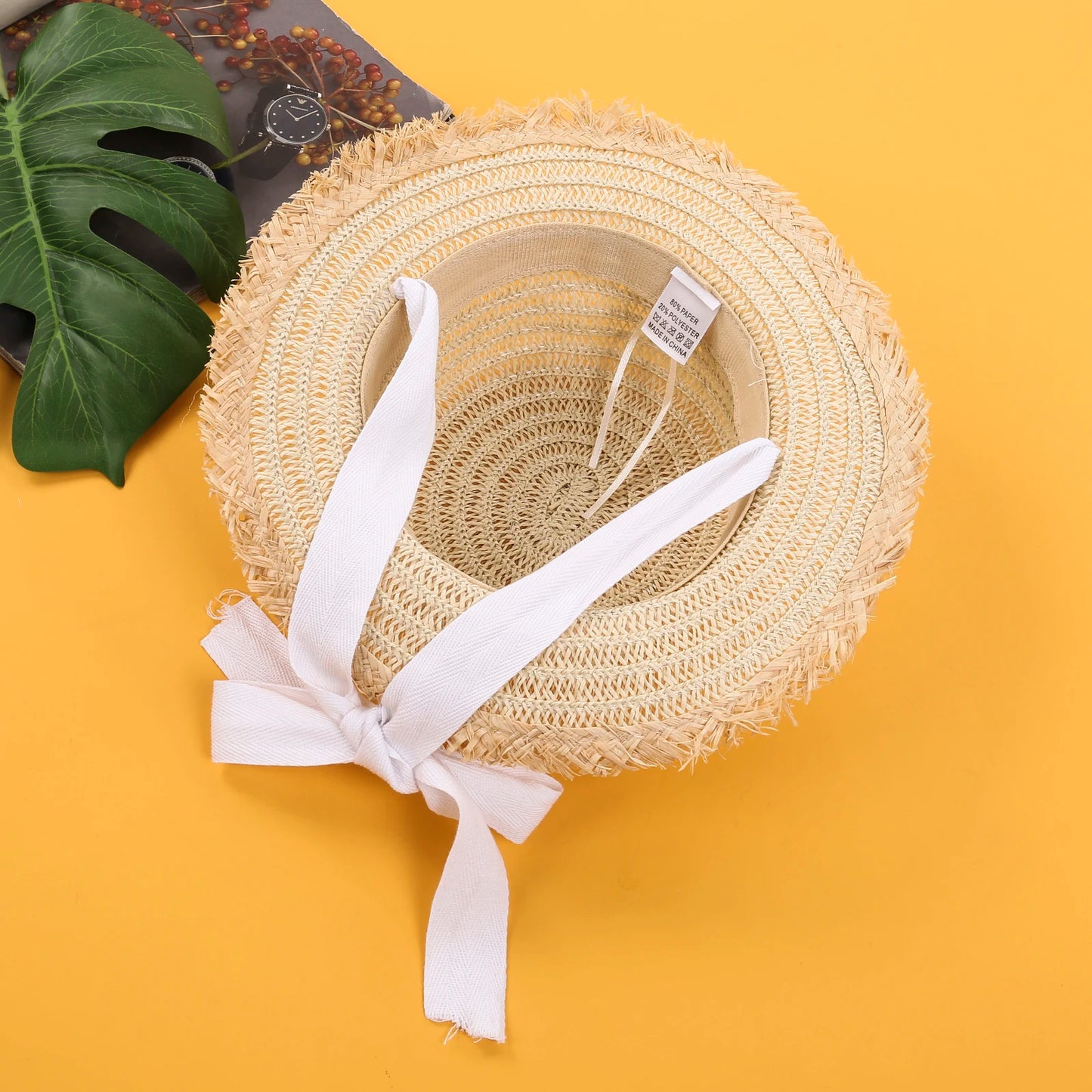 Girls Straw Sun Hat