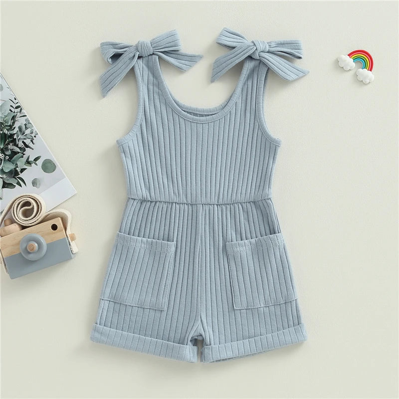 Baby Girl Sleeveless Summer Jumpsuit