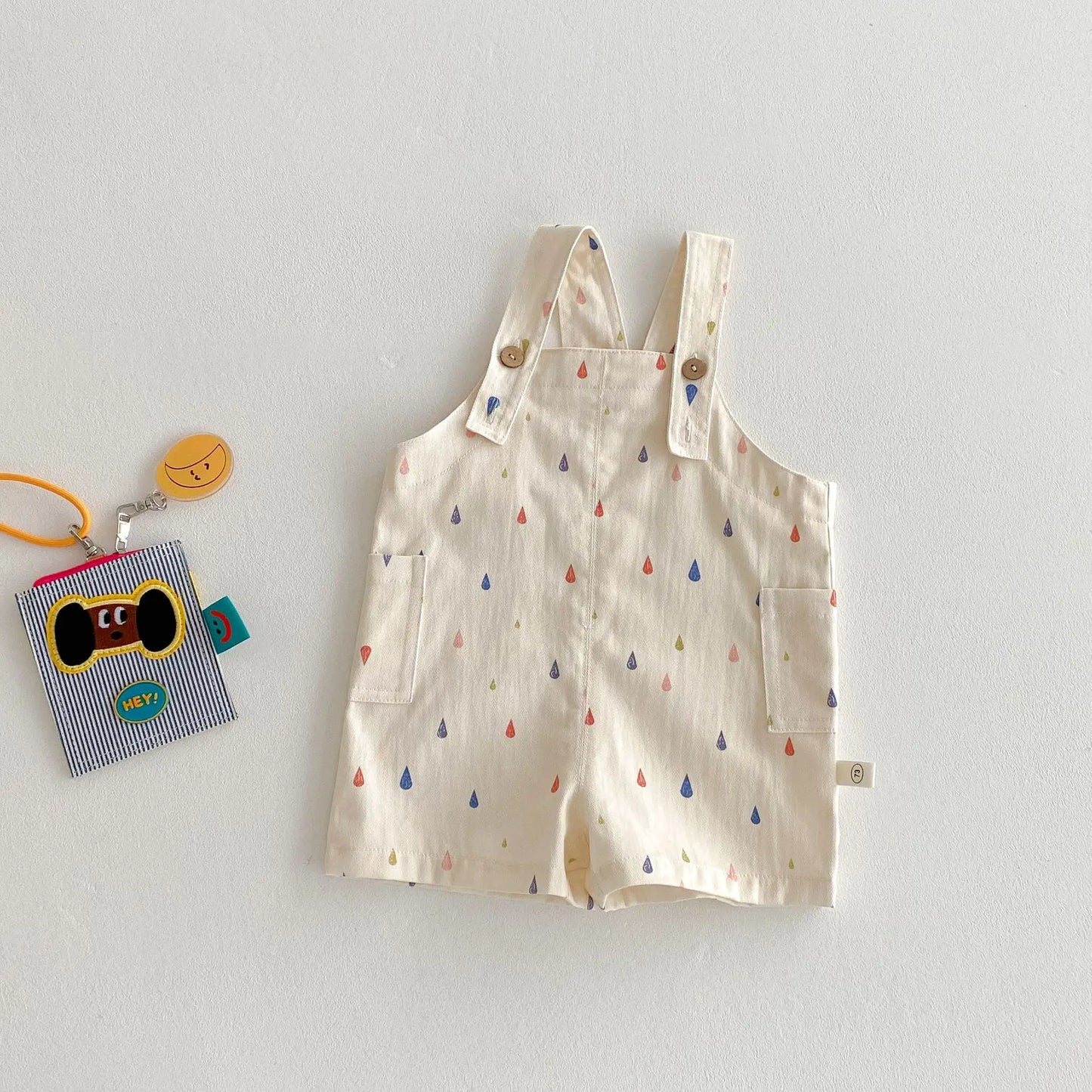 Kids’ Fashion Overalls – Striped & Dotted Jumpsuit (Unisex)