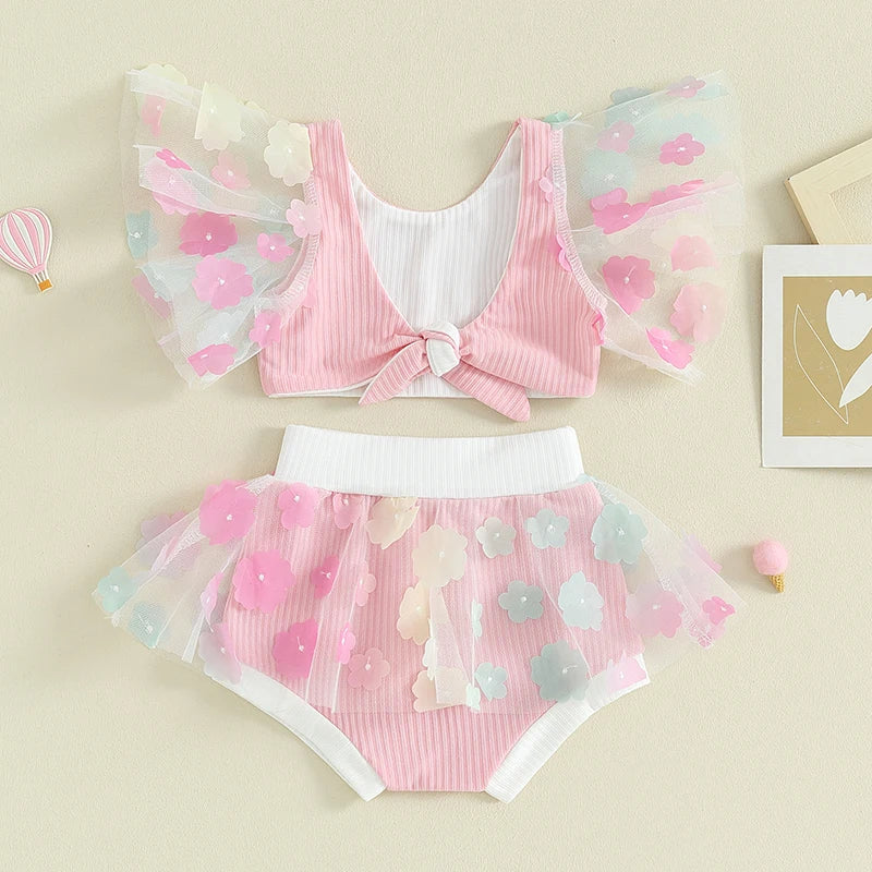 Baby Girl Swimsuit 2 Pieces Mermaid