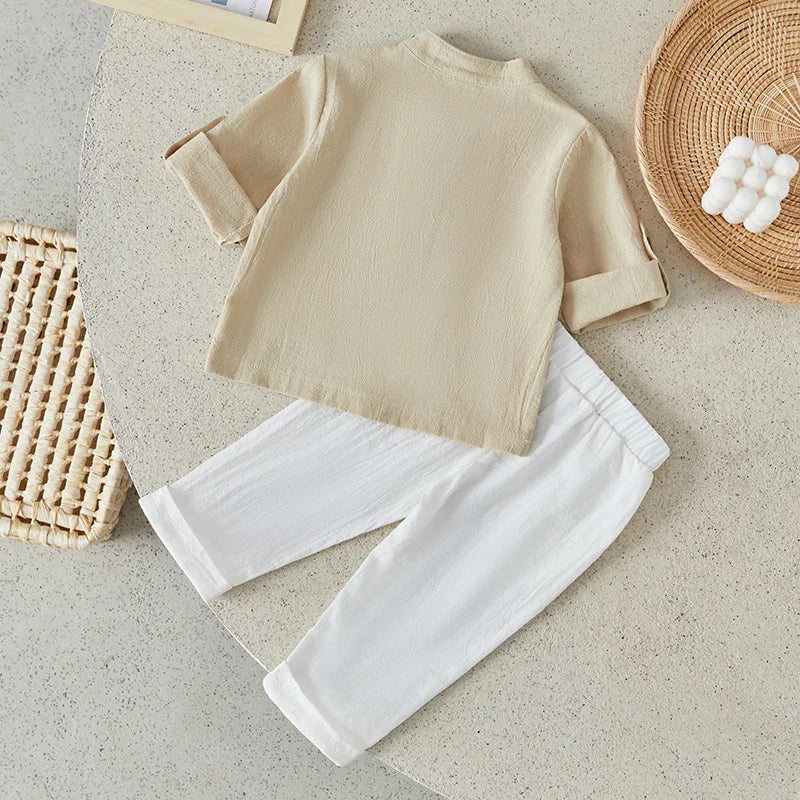 Boys Summer Linen 2pcs  Outfit