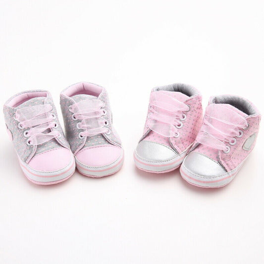 Cute Newborn  Soft Heart Shoes