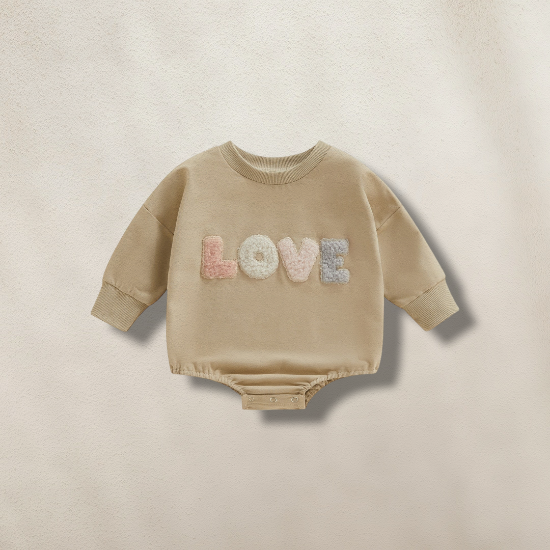 "Love" Hoodie Romper