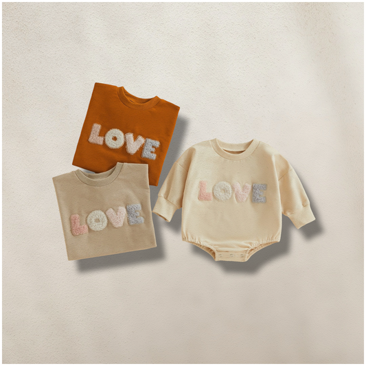 "Love" Hoodie Romper