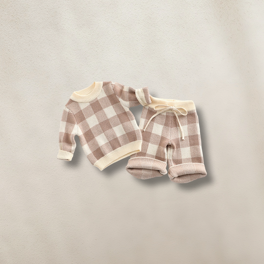 Baby Long Sleeves Knitted Soft Pullover & Pants 