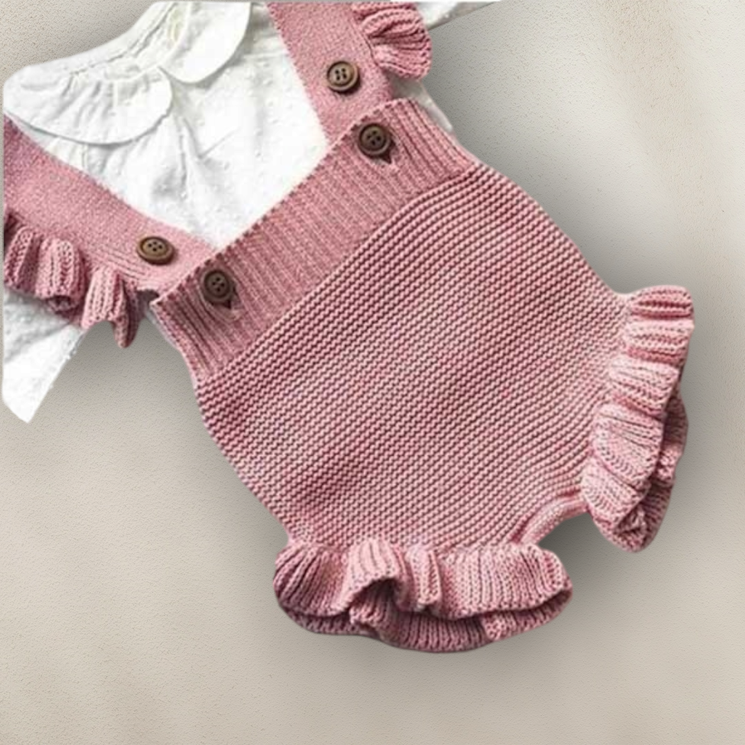 Newborn Baby Girl Knitted Romper