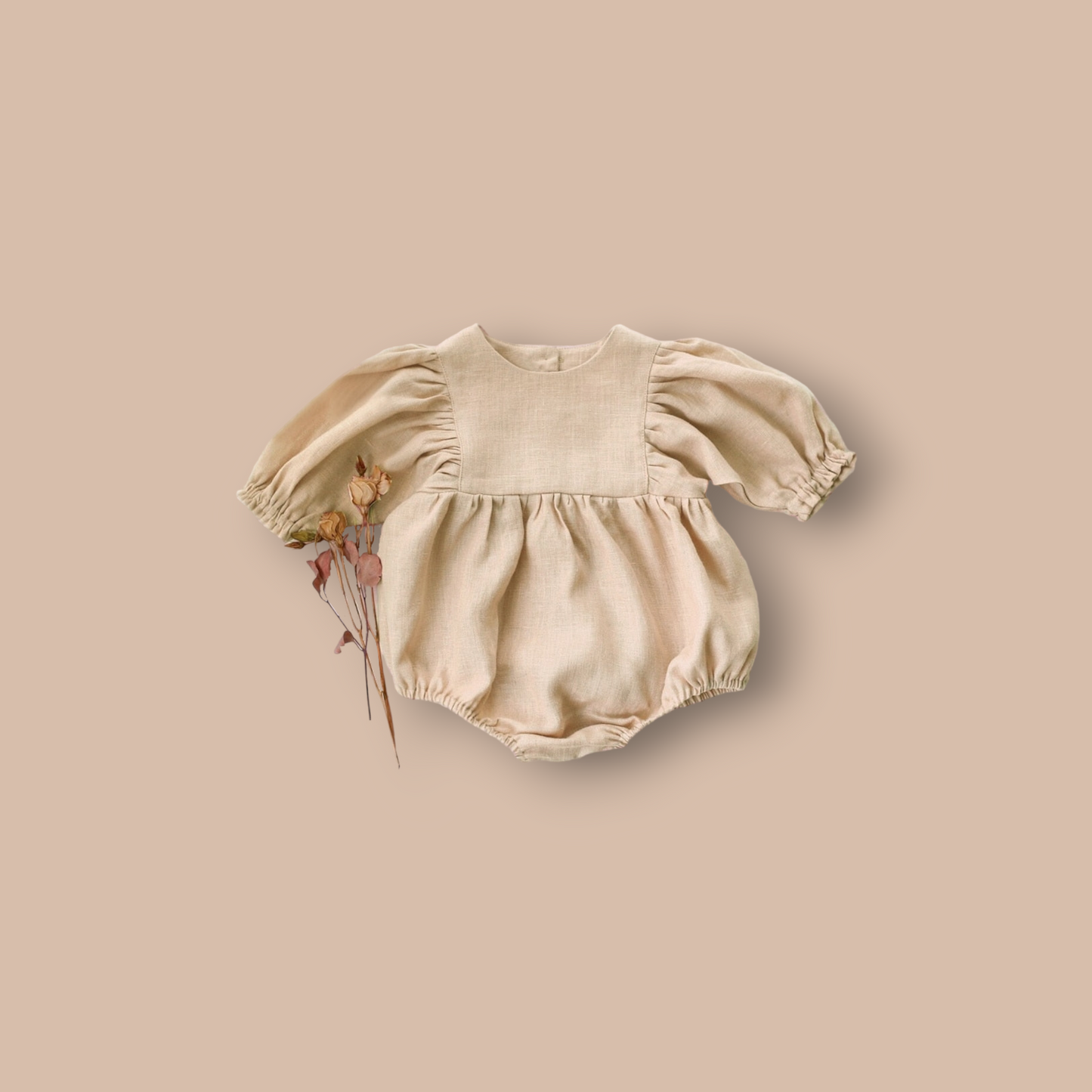 Cotton Linen Infant Girl Bodysuit