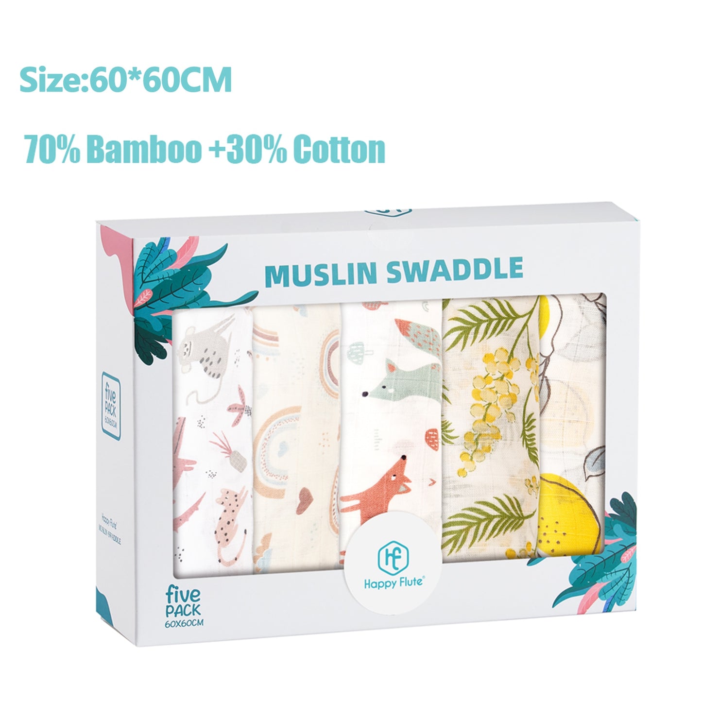 5Pcs/set Muslin Swaddle