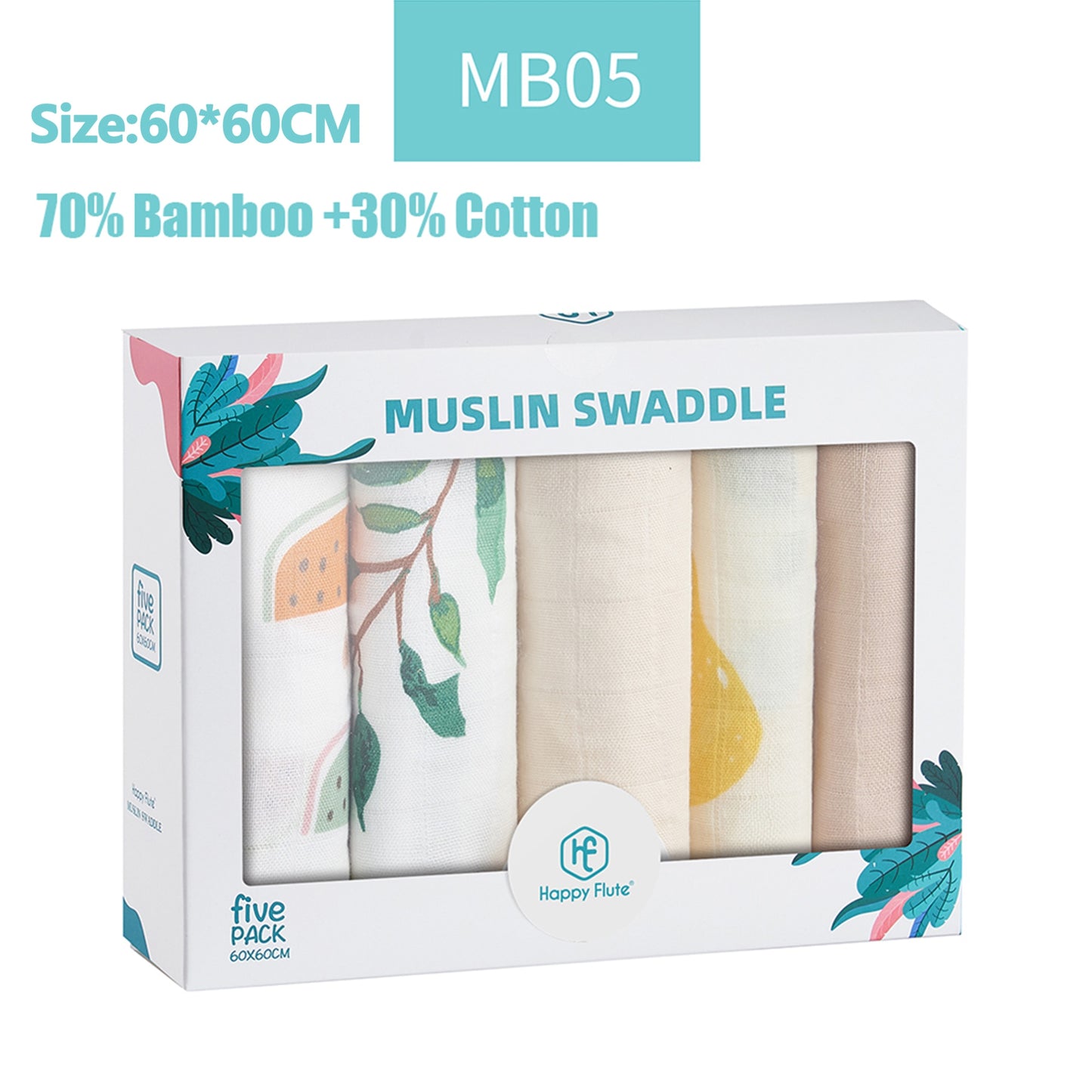 5Pcs/set Muslin Swaddle