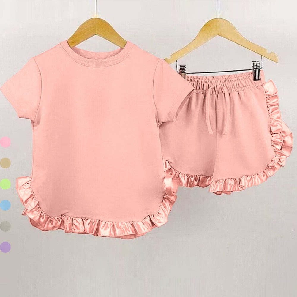 Summer Kids Little Sweet Girls Clothing Sets