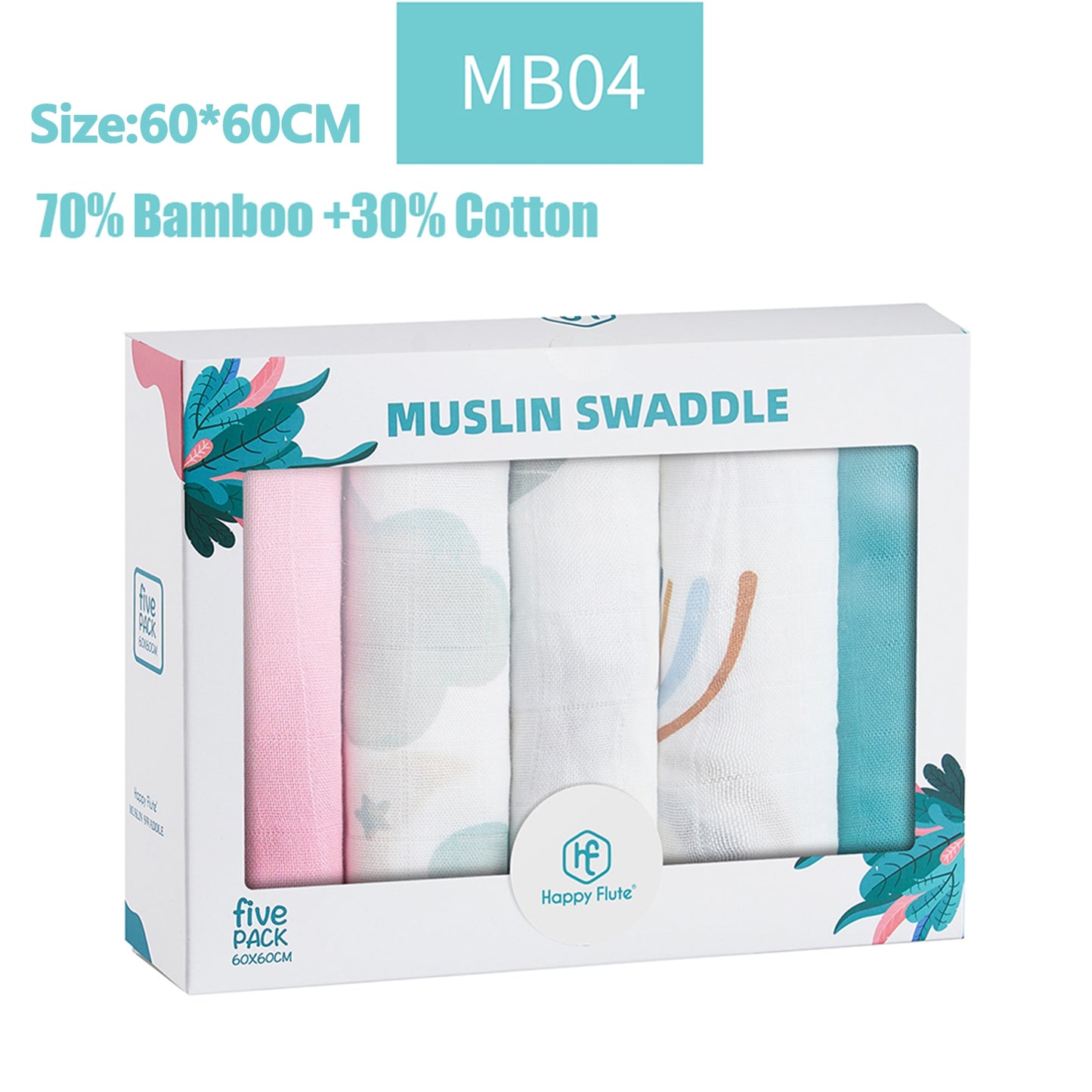 5Pcs/set Muslin Swaddle